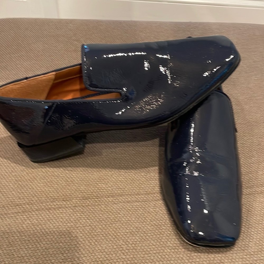 Navy patent leather -never worn